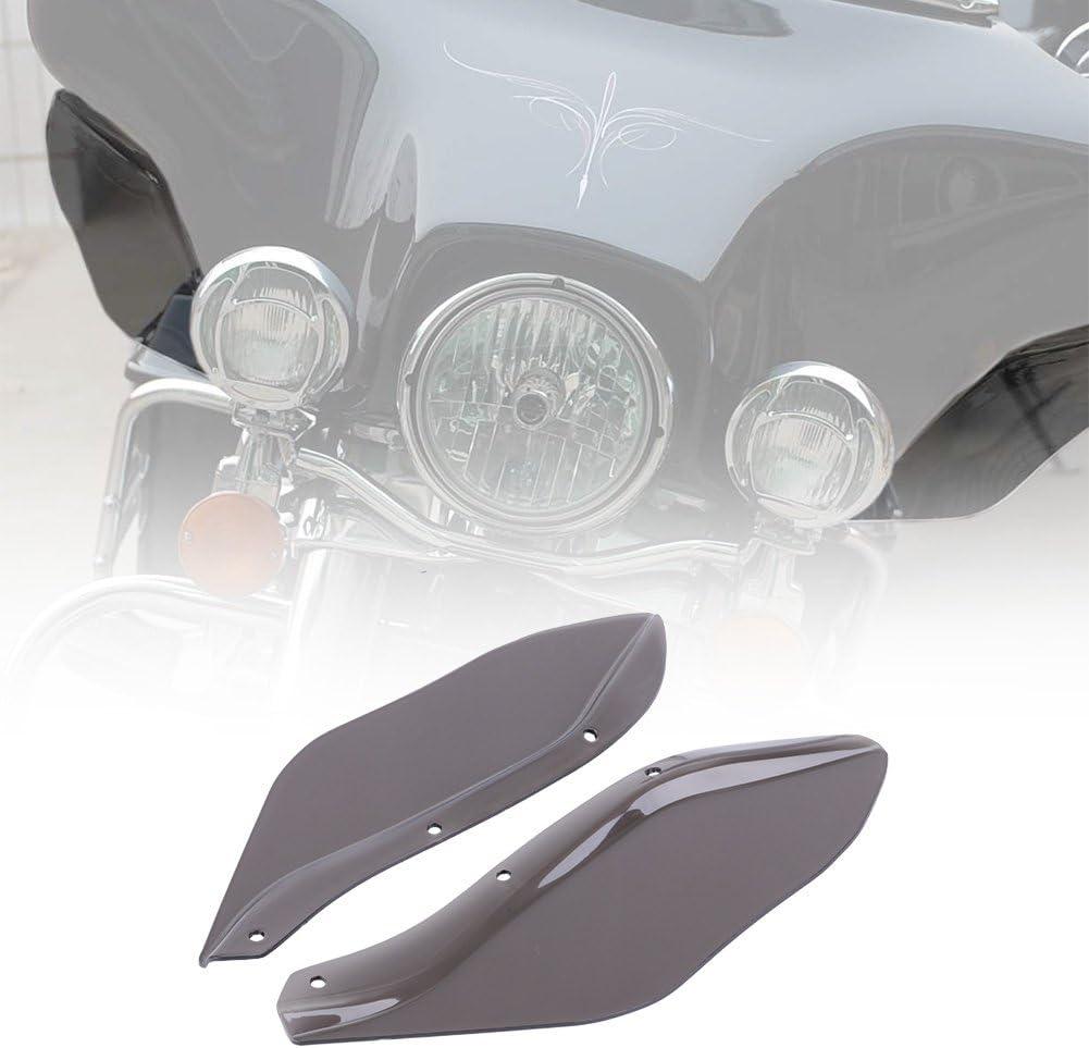 KIWI MASTER Fairing Air Deflectors for 1996-2013 Harley Touring Electra/Street/Tri Glide Accessories Side Wings Windshield Side Cover Shield, Dark Smoke, Pair