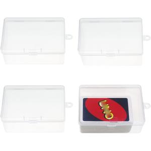 4PCS UNO Card Box Playing Card Case Storage, Plastic UNO Card Case High Capacity Playing Card Storage Box Hold Up to 112PCS UNO Cards (NO Cards)