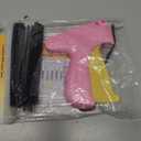 Stitch Gun for Clothes - Handheld Stitch Gun Quick Clothing Fixer - Tagging Gun - Includes 6 Needle, 1000 Black Fasteners & 1000 White Fasteners (Pink/Orange)