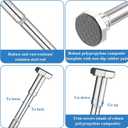 2 Pcs Undermount Sink Brackets, Adjustable Stainless Steel Sink Support Pole, No Drill Mounting and Repair Kit for Kitchen, Bathroom, 19.7-31.5 Inches