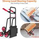 Stair Climbing Cart, 440 lbs Capacity Stair Climber Dolly, Hand Truck with Stair-Climbing Wheels & One-Touch Retractable Handle, Thickened Upgraded Steel Tube Folding Stair Climbing