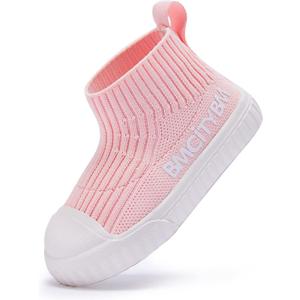 BMCiTYBM Baby Sneakers Girls Boys Lightweight Breathable Mesh First Walkers Shoes 6-24 Months (32-pink)
