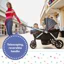 Disney Baby Summit Wagon Stroller fits 2 Kids Includes Removable Child Tray and 2 Cup Holders, Mickey Mouse