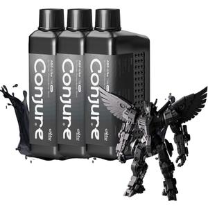 Chitu Systems ABS-Like Resin, 3D Printer Conjure Resin Fast Curing High Precision Non-Brittle, Black 3 * 1000g