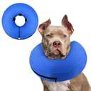 Supet Inflatable Dog Cone Collar Alternative After Surgery, Dog Neck Donut Collar Recovery E Collar for Neuter, Soft Pet Cone for  Dogs, Blue Size XXL