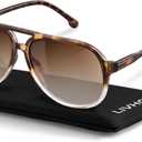 livho Trendy Polarized Aviator Sunglasses Women Men, Retro Sun Glasses for Women Men 2025, Oversized UV Protection Shades (Tortoise Gradient Brown/Brown)