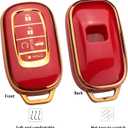 for 2022 Honda Key Fob Cover with Keychain, For Honda Accord Civic Smart Remote Key Fob Case