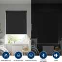 Blackout Cordless Roller Shades Blinds for Windows,Free-Stop Window Shades Pull Down,Blackout Blinds for Indoor Windows,Home,Office,Thermal Insulated Fabric, UV Protection,Black,39" W x 72" H