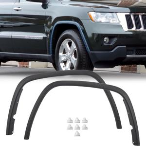 2Pcs Front Wheel Fender Flares for Jeep Grand Cherokee 2011-2016 Fender Molding Left Driver Right Passenger Side Wheel Arch Molding Fender CH1291106 CH1290106 1MP39RXFAE1MP38RXFAE