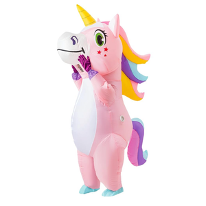 Spooktacular Creations Inflatable Costume Adult, Full Body Riding a Unicorn Blow Up Costume for Halloween Inflatables Party