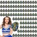 100pcs Metallic Cheerleading Pom Poms Bulk, 25 cm