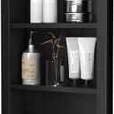 Stainless Steel Shower Niche 14" x 24", 3-Layer Wall Mounted No Tile Needed, Recessed Shower Niche with Hollow Partition, Shower Niches Shelf for Bathroom Organizer, Black