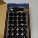 Set of 20 Acorn Lug Nuts + 4 Wheel Locks, 14x1.5 1.75 Inch Compatible with 1999-2024 Chevy Silverado Sierra 1500 Black