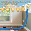 Flex Track 15 Ft Starter Set, Flexible Race Car Ramp Track for Ages 3 & Up with Suction Cups Compatible with Diecast 1/64th Cars