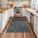 4 x 6 Rug Non-Slip Washable Low-
Pile Carpet - Checkered Braided Geometric Print for Bedroom Living
Room Nursery Kitchen Entryway
Indoor Use Black