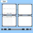 4 Sided Foldable Whiteboards Calendar, 17"x13" Desktop Whiteboard, Integrating with Monthly and Weekly Planner, Multi-Functional Whiteboard Suitable for Home, School and Office.