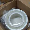 Electric Stew Pot, Ceramic Soup Porridge Cooker, Slow Cookers with Lid, 1L, White, A4 paper size