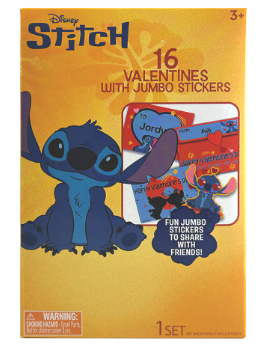 Disney Stitch Jumbo Sticker Valentine Cards