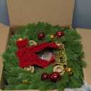 Candlestick Wreath, Christmas Advent Center Decoration, 20 inch Candlestick Green Wreath Decoration, Suitable for Indoor Home and Church Dining Tables