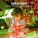 Minetom Fairy Lights Battery Operated, 5 Pack 7 FT 20 LED String Lights with Timer, Waterproof Silver Wire Christmas Fairy Light for Bedroom Party Decorations, Red and Green