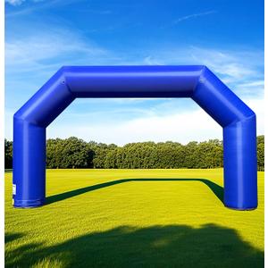 OZIS Inflatable Arch Blue 20ft, Inflatable Archway Built in 150W Blower, Inflatable Start Finish Arch for Party,5K Race,Outdoor Advertising Commerce,School Sport