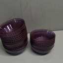 Exquisite Purple Plastic Bowls Disposable - 16 Oz - 20 Count - Disposable Soup Bowls - Great for Weddings Parties And Formal Occasions