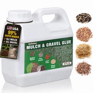 35 Ounce Mulch and Gravel Glue for Landscaping, Clear Gravel Binder, Strong Mulch Anchor Easily Holds Rubber, Stone, Pebble, Pea Gravel- Wide Coverage and Pet Safe