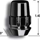 Gorilla Automotive 71631NBC Acorn Black Chrome Wheel Locks (12mm x 1.50 Thread Size) Pack of 4