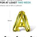58 PCS Letter Balloons Alphabet Letters 2 Sets A- Z & 1 Sets AEIOU 16 - Inch Mylar Foil Balloons Set for Wedding/Birthdays/Annivs/Grads party Decoration Banner Custom Phrase (Gold)