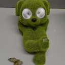 Solar Topiary Dog Garden Statue with Butterfly Garden Decor Clearance for Yard Decorations Outdoor Lawn Ornaments Porch Patio Balcony - Birthday Gifts for Grandma Mom Women