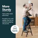WOA WOA Step Ladder for Home, Foldable Step Stool for Kitchen with Non-Slip Pedals, Sturdy Ladders Supports up to 330 lbs, Compact and Portable - 2 Step/Black