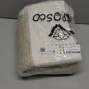 VIPOSCO Large Laundry Hamper, Tall Woven Rope Storage Basket for Blanket, Toys, Dirty Clothes in Living Room, Bathroom, Bedroom - 53L White & Brown