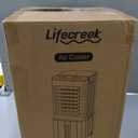 Lifecreek Portable Air Conditioner, 3-in-1 Evaporative Air Cooler with 3.2 Gal Water Tank, Windowless Portable AC Fan with 6 Ice Packs, Remote, 12H Timer, 3 Speeds, 4 Modes for Room Bedroom Office