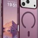 SUPFINE Magnetic for iPhone 17 Pro Max Case (Compatible with MagSafe)(Military Grade Drop Protection) Translucent Matte Shockproof with Anti-Fingerprint Phone Cover 2025,Red