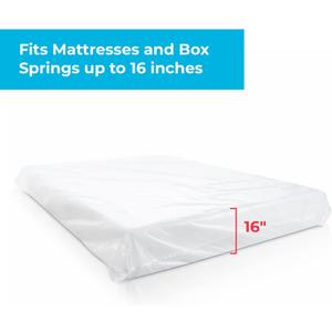 Linenspa Mattress Bag  2 Pack Twin size / Twin XL Mattress Bags for Moving, Storage & Disposal  Durable Plastic Cover for Moving (Clear)