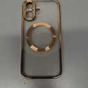 ZIYE Magnetic Case Made for iPhone 17 6.3 Inch [Compatible with MagSafe] Soft TPU Slim Phone Cover Anti-Scratch Drop Protection Clear Phone Case for Women Men, Gold