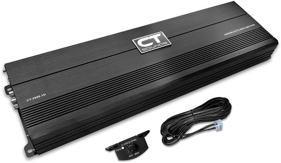 CT Sounds CT-2000.1D Compact Class D Car Audio Monoblock Amplifier, 2000 Watts RMS CT Sounds CT-2000.1D Compact Class D Car Audio Monoblock Amplifier, 2000 Watts RMS
