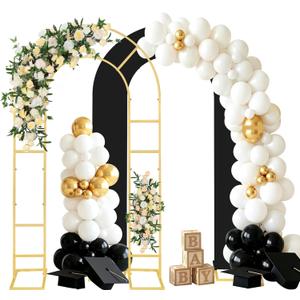 U-Shaped Arch Backdrop Stand with Backdrop Cover, 7.2FT Balloon Arch Stand, 4.2"W x 7.2"H