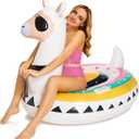Triumpeek Inflatable Llama Pool Float, 51" Fiesta Alpaca Pool Floaties, Novelty Fun Water Inflatable Ride-On for Summer Swimming Pool Party Decoration Toys for Adults