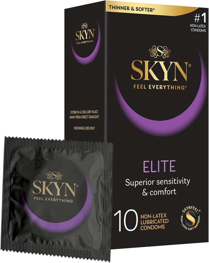 SKYN Elite, 10 Count, Ultra-Thin, Lubricated Latex-Free Condoms