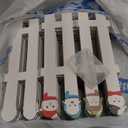 Sasylvia Christmas Fence Decorations Xmas Wooden Picket Fences Xmas Tree Fences Holiday Indoor Fence for Dogs Pets Christmas Tree Garden Grass Lawn Home Decoration (30 PCS, 12 H)