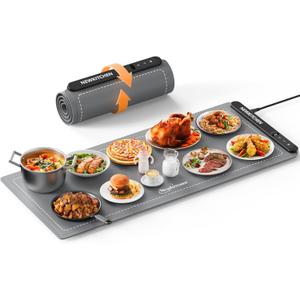 Warming Mat for Food, (XXL 36"x16") Food Warming Mat for Countertop Upgrade Graphene Fast Full Surface Heating -Versatile Food Warmer for Gatherings, Parties, Everyday Use