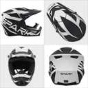 Motocross Helmet,Youth Adult ATV Dirt Bike Motorcycle Helmet,BMX 4-Wheeler Off-Road Mountain Bike Helmet,DOT Certified,W/Gloves Goggles Mask 4-Piece Set (X Silver Gray, Medium)