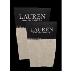 Set of 2 84" Ralph Lauren Curtain Panels Marley Natural Linen dot Stripe NEW