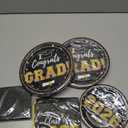 Graduation Decorations 2026 Class of 2026 Congrats Grad Disposable Paper Plates Luncheon Napkins Cocktail Napkins Black Gold Graduation Party Supplies Serve 50