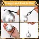 2 x JUNEBRUSHS 300Pcs Christmas Ornament Ribbon Hangers, Hand Tied String Ties Ornament Loops Thin Ribbon for Ornaments Christmas Tree Hanging Decoration Black