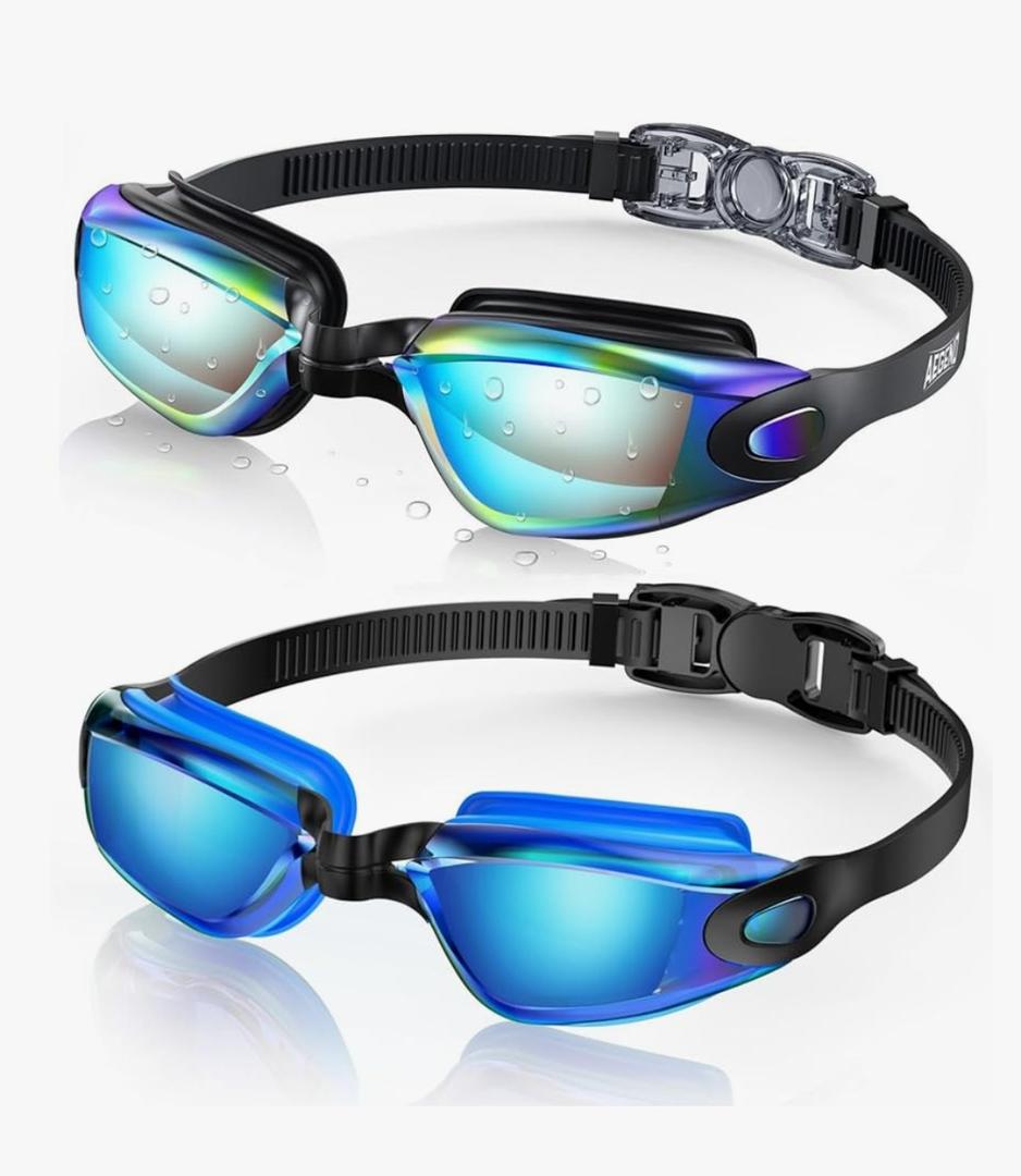 Aegend Swim Goggles, 2 Pack Swimming Goggles No Leaking Adult Men Women Youth