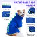 Super Absorbent Dog Bathrobe, Microfiber Bath Robe Towel for Fast Drying, Cozy Fit, Adjustable Belly Strap, Unique Dinosaur Design Dog Drying Coat for Bath, Rainy Walks & Cold Weather XL