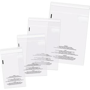 Spartan Industrial - Poly Bag Bundle Combo Pack of 400-6X9, 8X10, 9X12, 11X14 Self Seal Clear Plastic Bags With Suffocation Warning