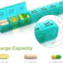 BUG HULL Monthly Pill Organizer, Moisture-Proof Large 28 Days Pill Box with Removable 4 Weeks Pill Case Rows, Medicine Pills Organizers, Travel Pill Organizer with One Month Pill Container-Light Black